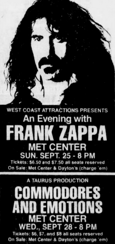 25/09/1977Metropolitan Sports Center, Bloomington, MN